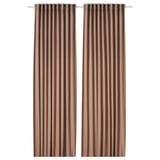 TIBAST Room darkening curtains, 1 pair, dark red/with heading tape, 145x250 cm
