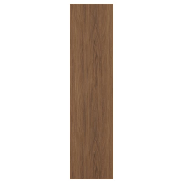 TISTORP Door, brown walnut effect, 38x152 cm
