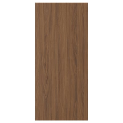 TISTORP Door, brown walnut effect, 46x102 cm