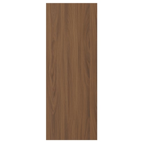 A TISTORP wooden panel in walnut brown with a smooth finish and vertical grain pattern.