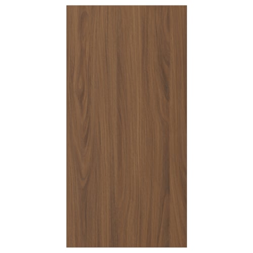 TISTORP cabinet door, modern walnut finish, wood-like panel, moisture-resistant.