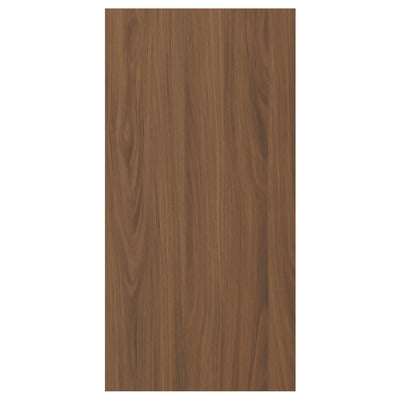TISTORP Door, brown walnut effect, 38x76 cm