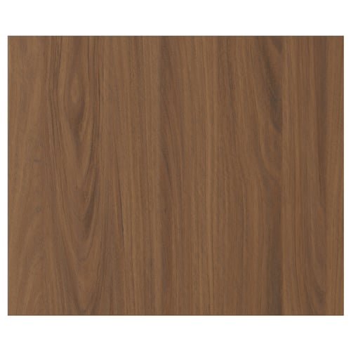 TISTORP walnut finish panel. Smooth, modern design. Wood grain pattern.