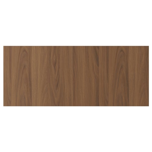 Walnut-finished wooden panel, rectangular, smooth surface.