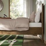 TONSTAD Bed frame, brown stained oak veneer/Luröy, Full