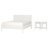 TONSTAD Bedroom furniture, set of 3, off-white, Full