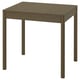 Option: TONSTAD Extendable table, brown stained oak veneer, 80/120x70 cm