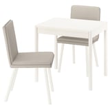 TONSTAD / TONSTAD Table and 2 chairs, off-white/Fridtuna light beige off-white, 80/120x70 cm