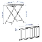 TORPARÖ Table and 2 folding chairs, outdoor, foldable white/white, 70x42 cm