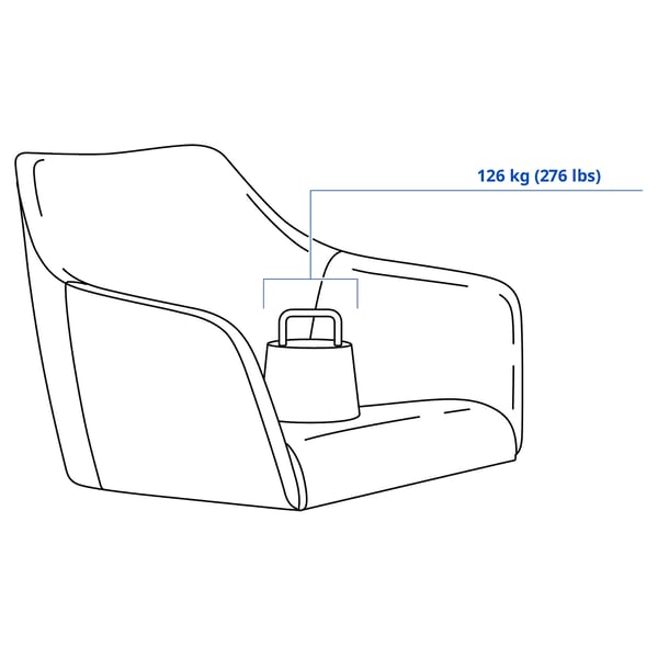 Illustration with measurements for the product: TOSSBERG.