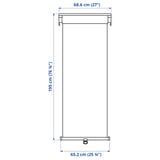 TRETUR Block-out roller blind, white, 68.6x195 cm