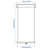 TRETUR Block-out roller blind, white, 81.3x195 cm