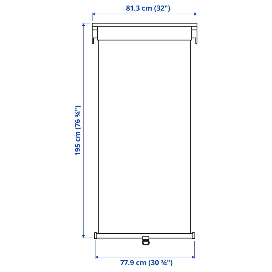 TRETUR blockout roller blind, white, 81.3x195 cm IKEA