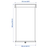 TRETUR Block-out roller blind, white, 91.4x195 cm