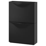 TRONES Shoe cabinet/storage, black, 52x18x39 cm