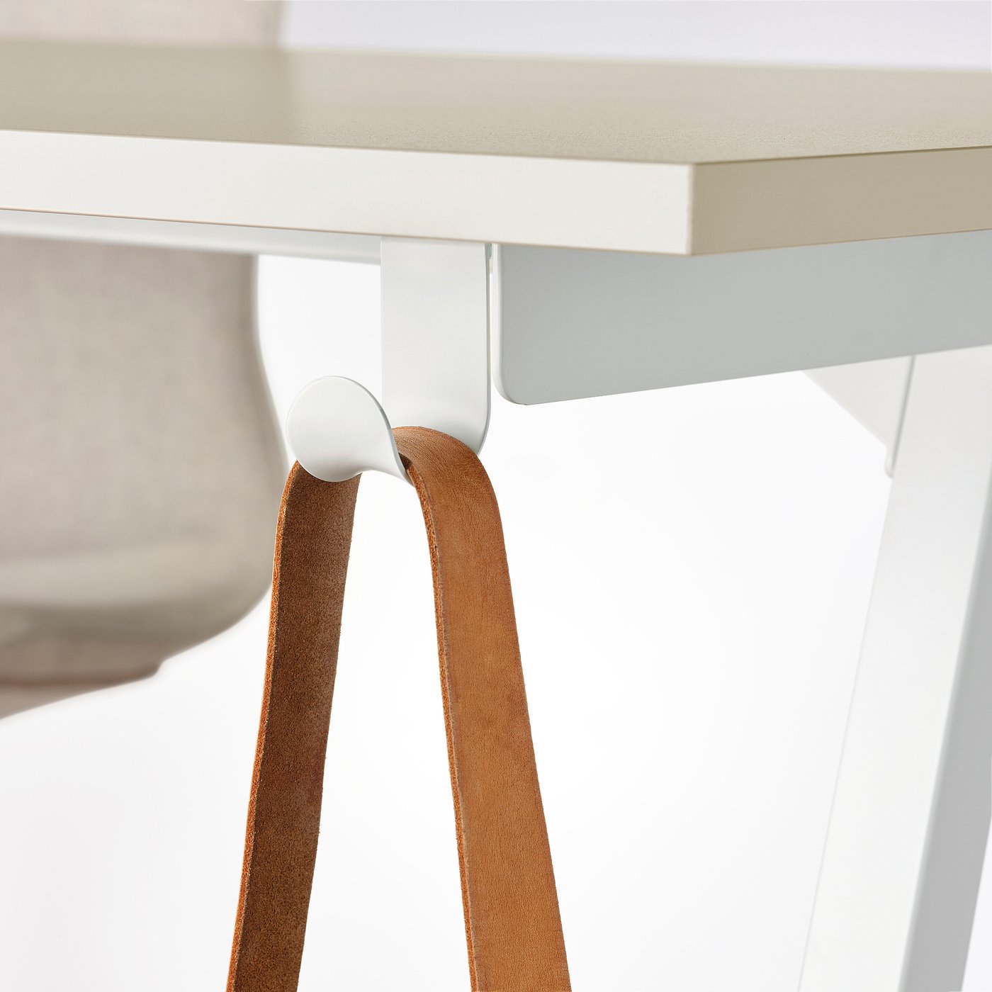 TROTTEN desk, beige/white, 160x80 cm - IKEA