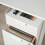 TROTTEN Drawer unit w 2 drawers on castors, white