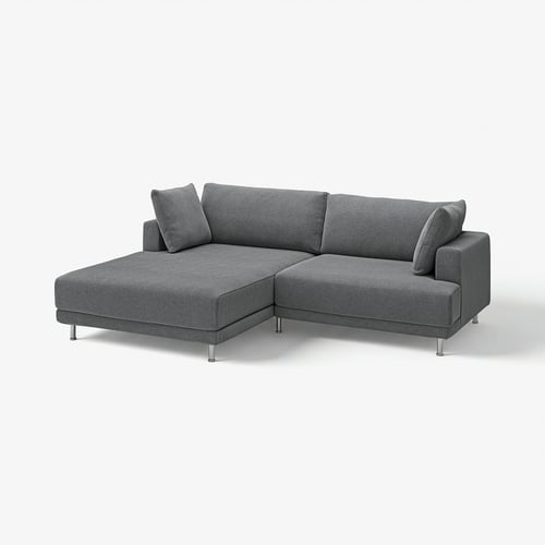 UPPÅKRA 3-seat modular sofa, with chaise longue, left/Johanneshov dark grey