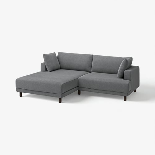 UPPÅKRA 3-seat modular sofa, with chaise longue, left/Johanneshov dark grey