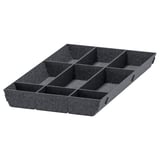 UPPDATERA Adjustable organiser for drawer, grey, 38x61 cm