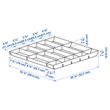 UPPDATERA Adjustable organiser for drawer, grey, 61x61 cm