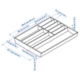 UPPDATERA Cutlery tray, light bamboo, 37x50 cm