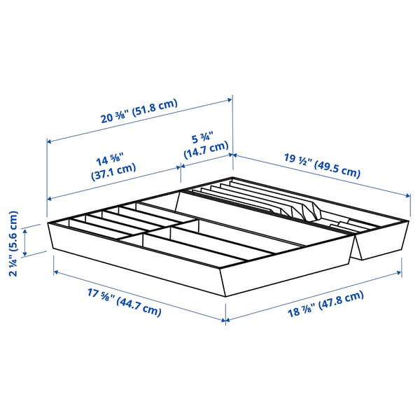 UPPDATERA Cutlery tray/tray with knife rack