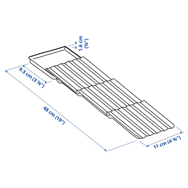UPPDATERA Spice rack, anthracite, 15x50 cm