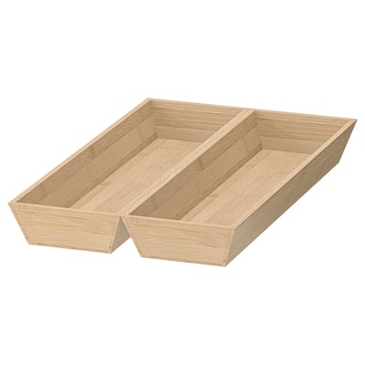 UPPDATERA Utensil tray, 2-piece, bamboo, 29x50 cm