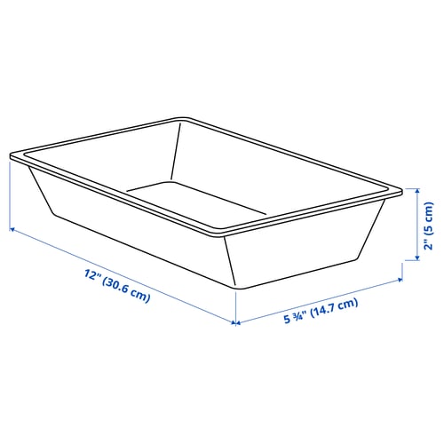 Illustration with measurements for the product: UPPDATERA.