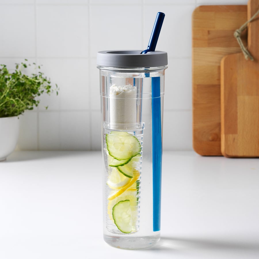 UPPLADDA Infusion bottle with straw, 0.7 l IKEA