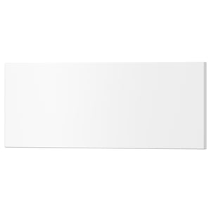 A white UTRUSTA drawer front, rectangular-shaped, made of acrylic paint and fiberboard, with a smooth design.