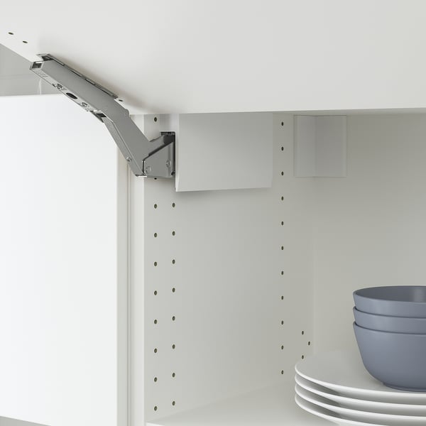 UTRUSTA Hinge w damper for horizontal door, white