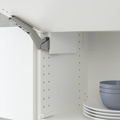 UTRUSTA Hinge w push-opener f horizontal dr, white