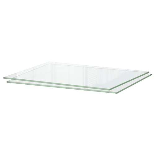UTRUSTA glass shelf. Clear, rectangular, simple design. Perfect for kitchen cabinets.