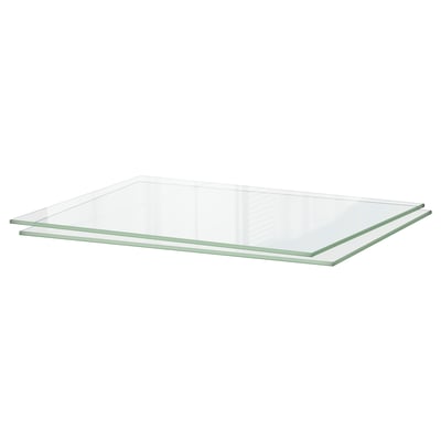UTRUSTA Shelf, glass, 46x38 cm