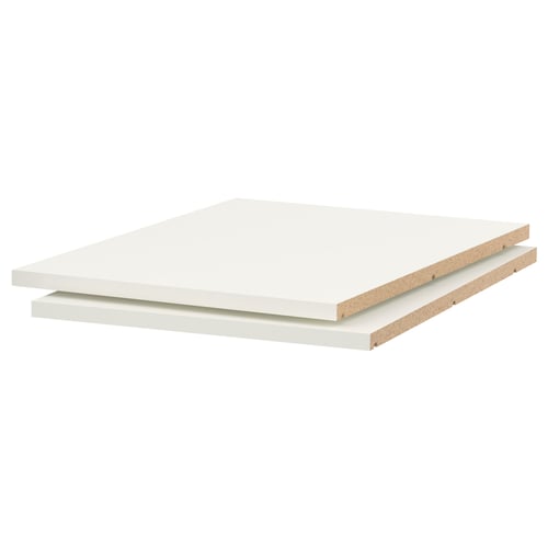 UTRUSTA white shelf, melamine, thick, rectangular, simple.