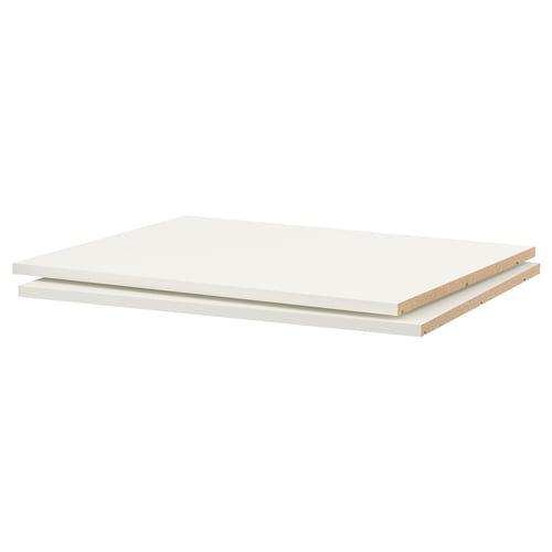 Melamine shelf, UTRUSTA, white, sturdy, scratch-resistant, organises & displays items.