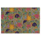 VÄGKURVA Door mat, indoor, multicolour/floral pattern, 60x90 cm
