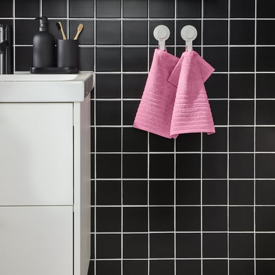 VÅGSJÖN Washcloth, pink, 30x30 cm