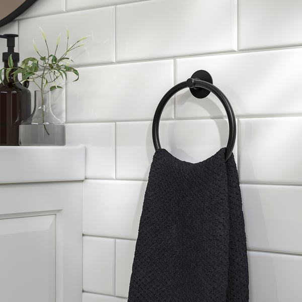 VALASJÖN Towel hanger, self-adhesive