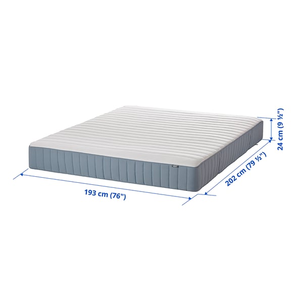 VALEVÅG Hybrid mattress, medium firm/white, King