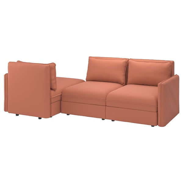 vallentuna 3 seat modular sofa with sofa bed with storage kelinge rust ikea