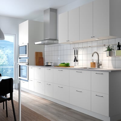 VALLSTENA 2-p door f corner base cabinet set, white, 33x76 cm