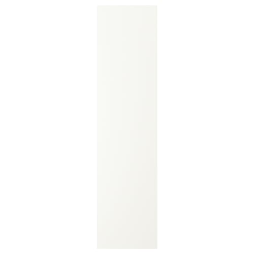 VALLSTENA white cabinet doors, simple clean design, rectangular shape, smooth plastic surface.