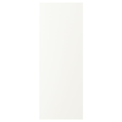 White kitchen cabinet front, rectangular, smooth surface, simple design.