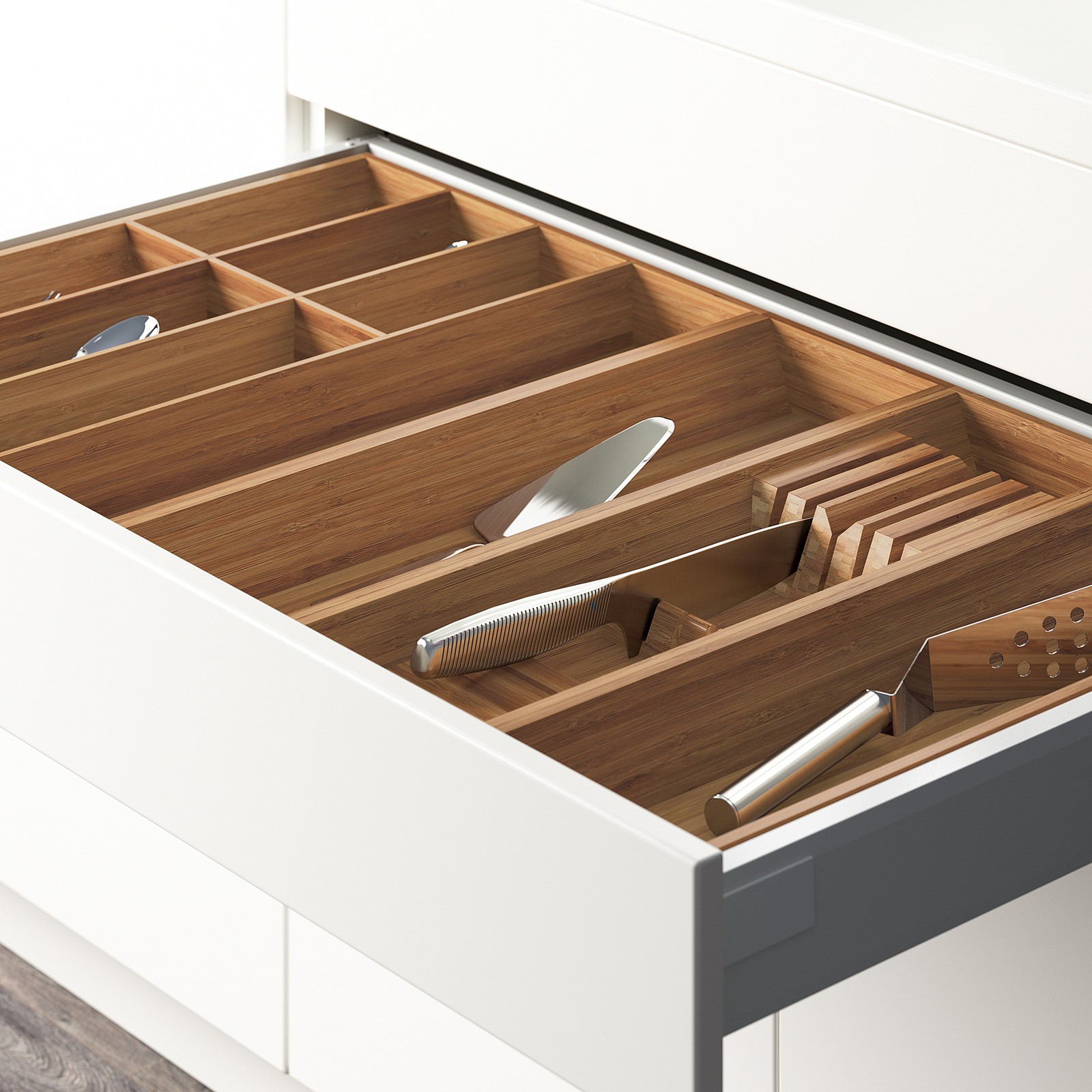 VARIERA Utensil tray, bamboo, 15x50 cm IKEA