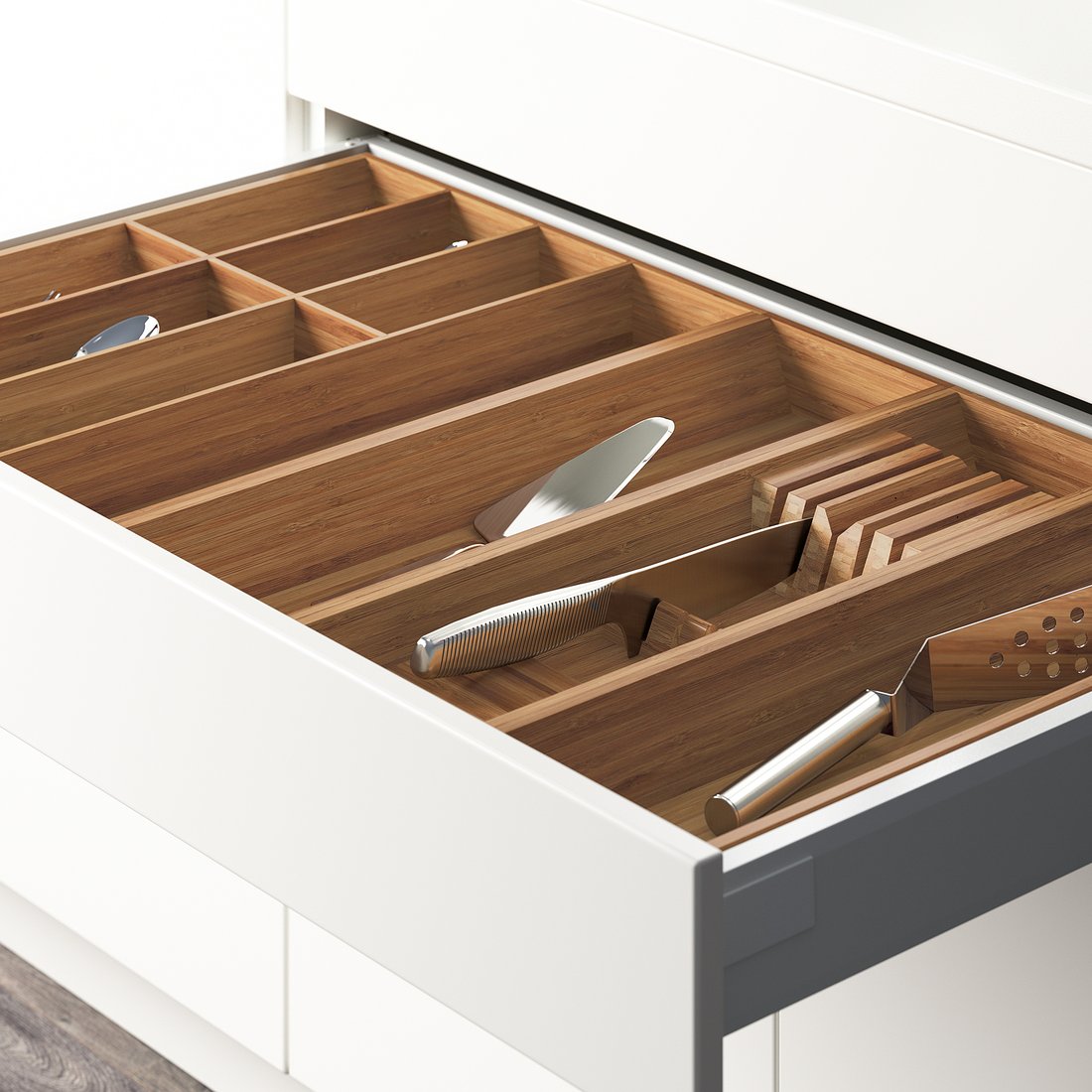 VARIERA Utensil tray, bamboo, 15x50 cm IKEA