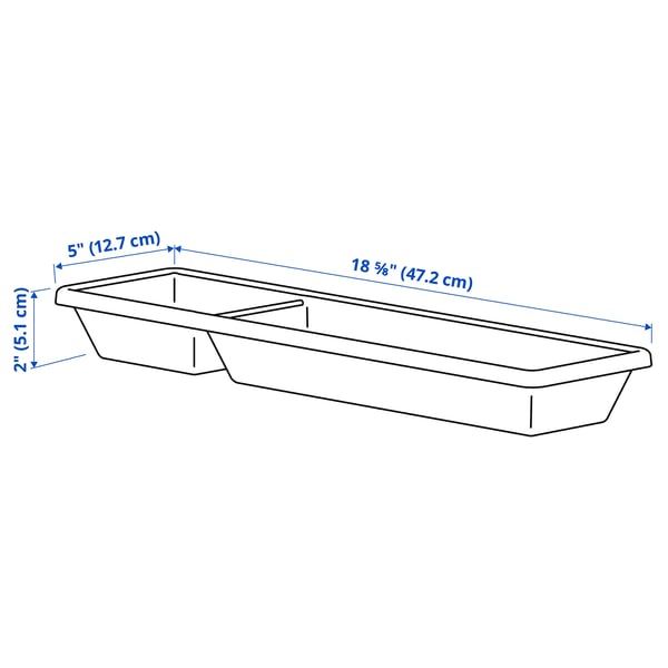 Illustration with measurements for the product: VARIERA.