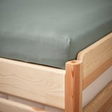 VÅRVIAL Fitted sheet for day-bed, grey-green, Twin
